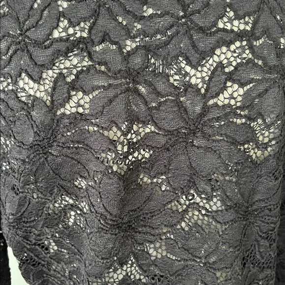 White House Black Market Black Lace Blouse - Picture 6 of 13